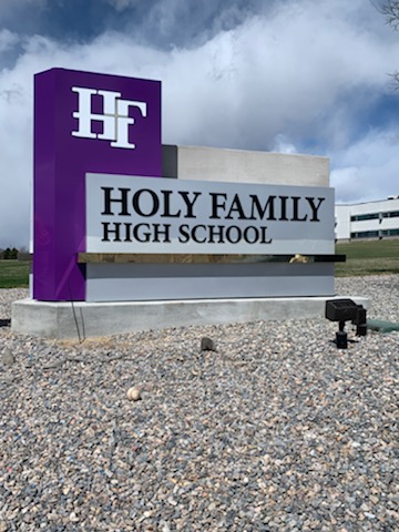 Holy Family High School Monument Sign