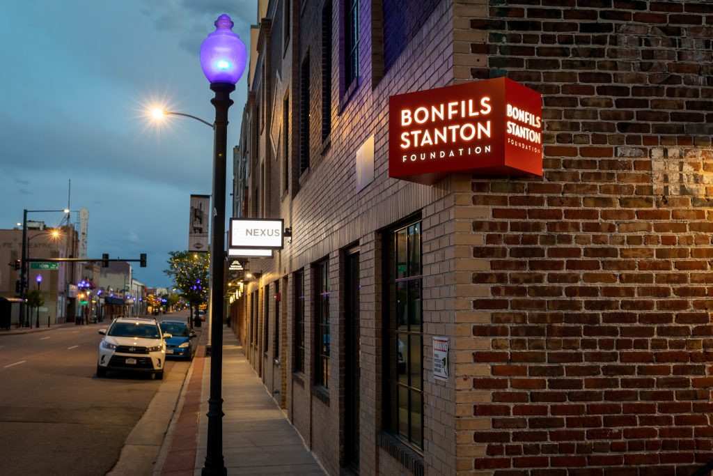 Bonfils Stanton Foundation Illuminated Sign