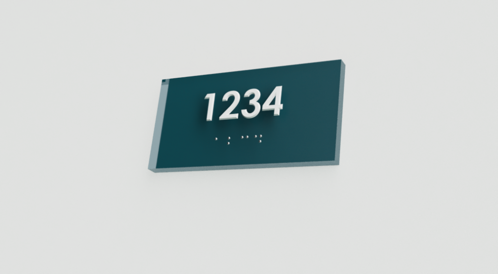 ADA Room Number Basic Rino Sign Works