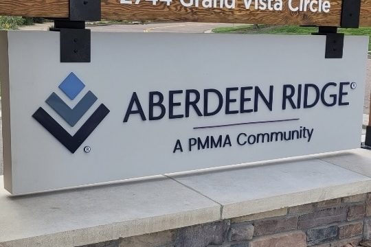 monument sign panel for aberdeen development