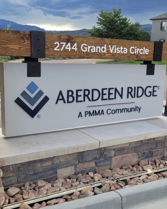 monument sign panel for aberdeen development
